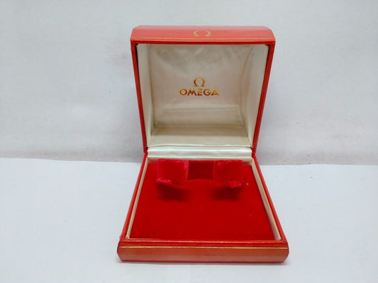 VINTAGE GENUINE OMEGA Speedmaster Seamaster watch box case red 230510001yS