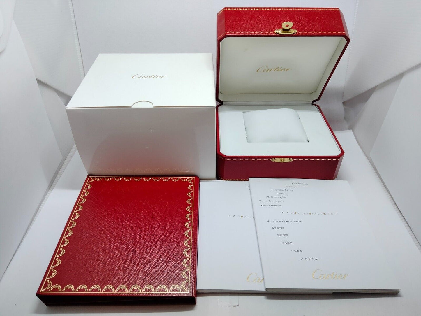 VINTAGE GENUINE Cartier watch box case KITKSA01 booklet 2011' DVD 1005001y5S