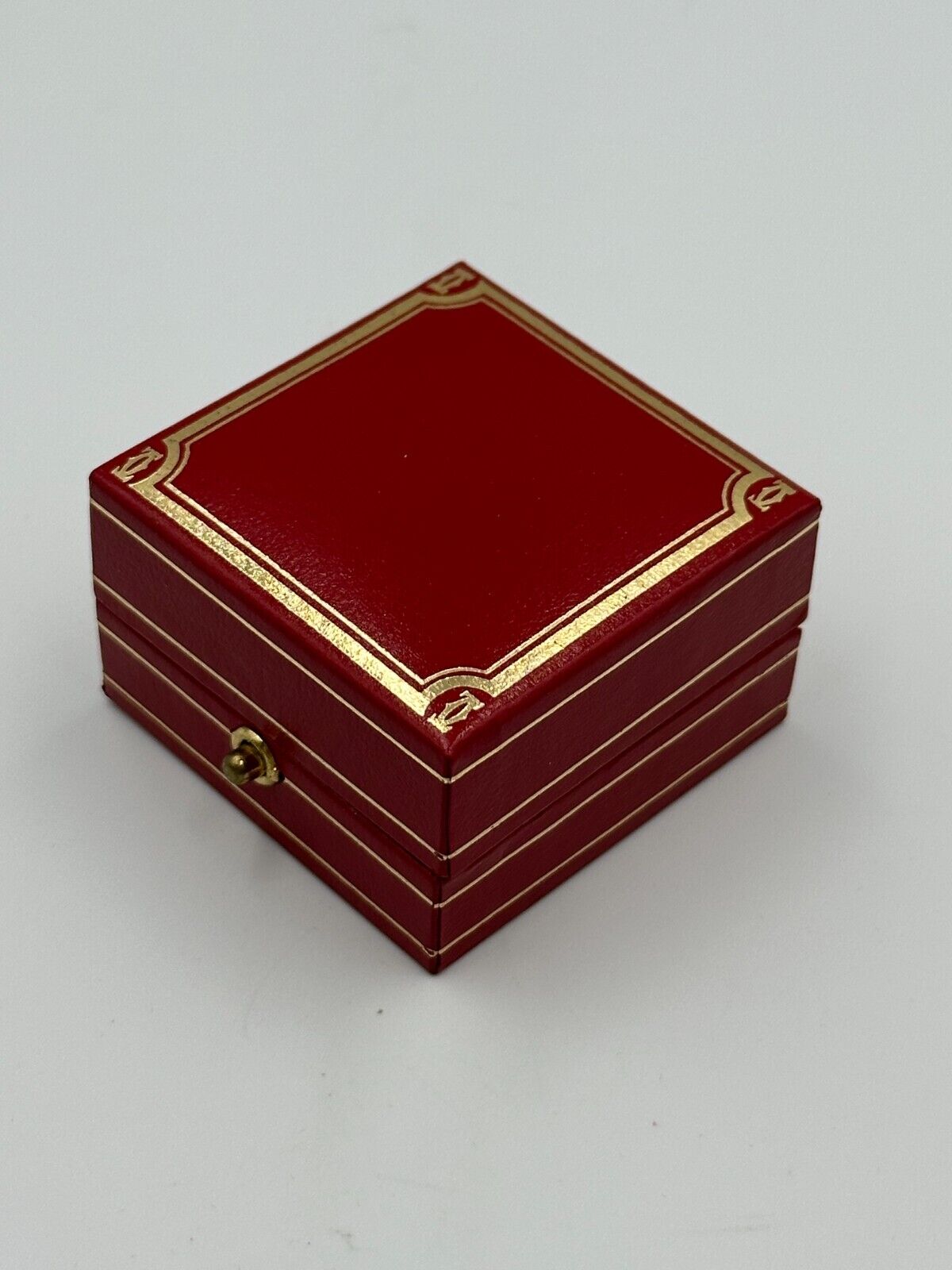 VINTAGE GENUINE CARTIER Red watch box case leather Booklet 3 set 240208003yA