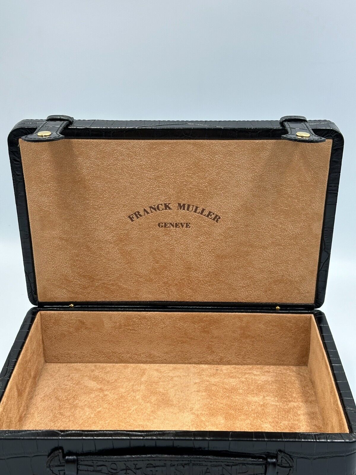 VINTAGE GENUINE FRANCK MULLER Black watch box case wood leather 240216006eA