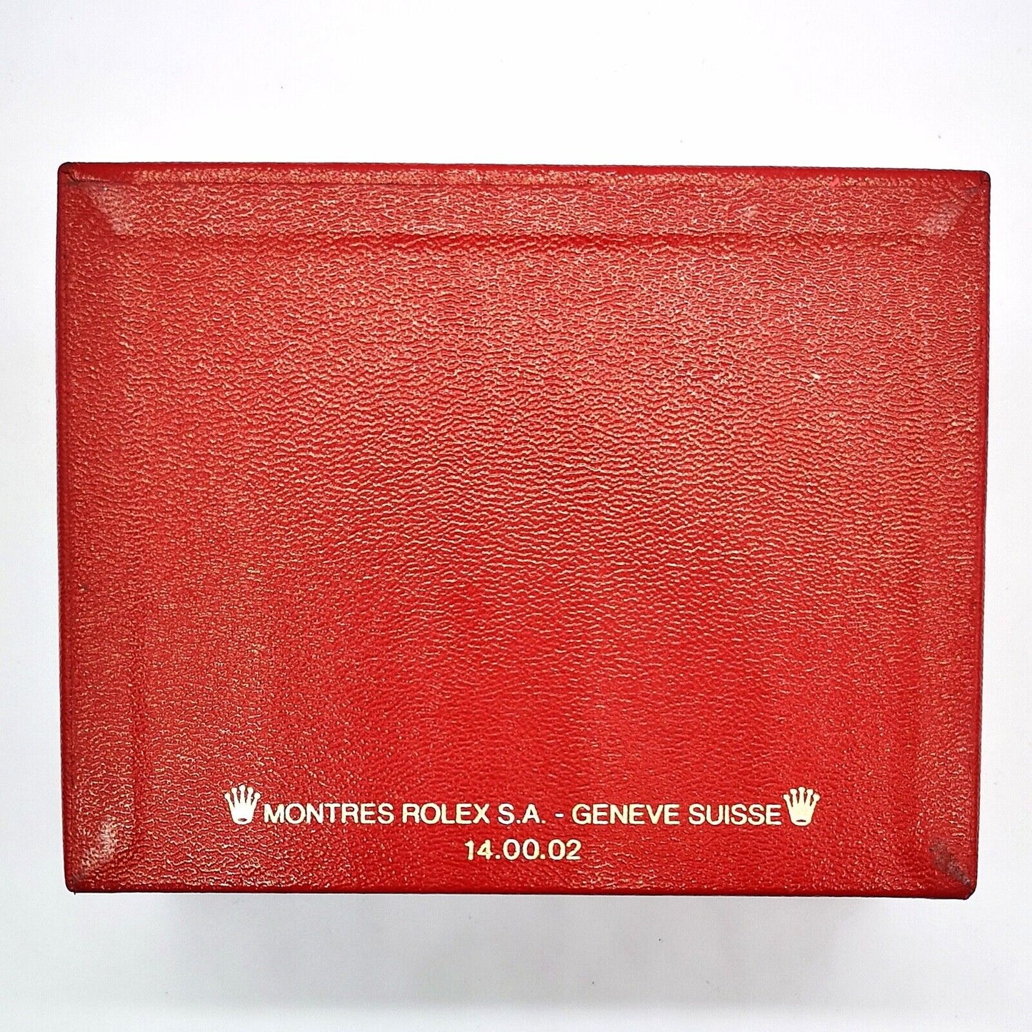 VINTAGE GENUINE ROLEX watch box case 14.00.02 13cm 10cm Red cushion 0516008y1