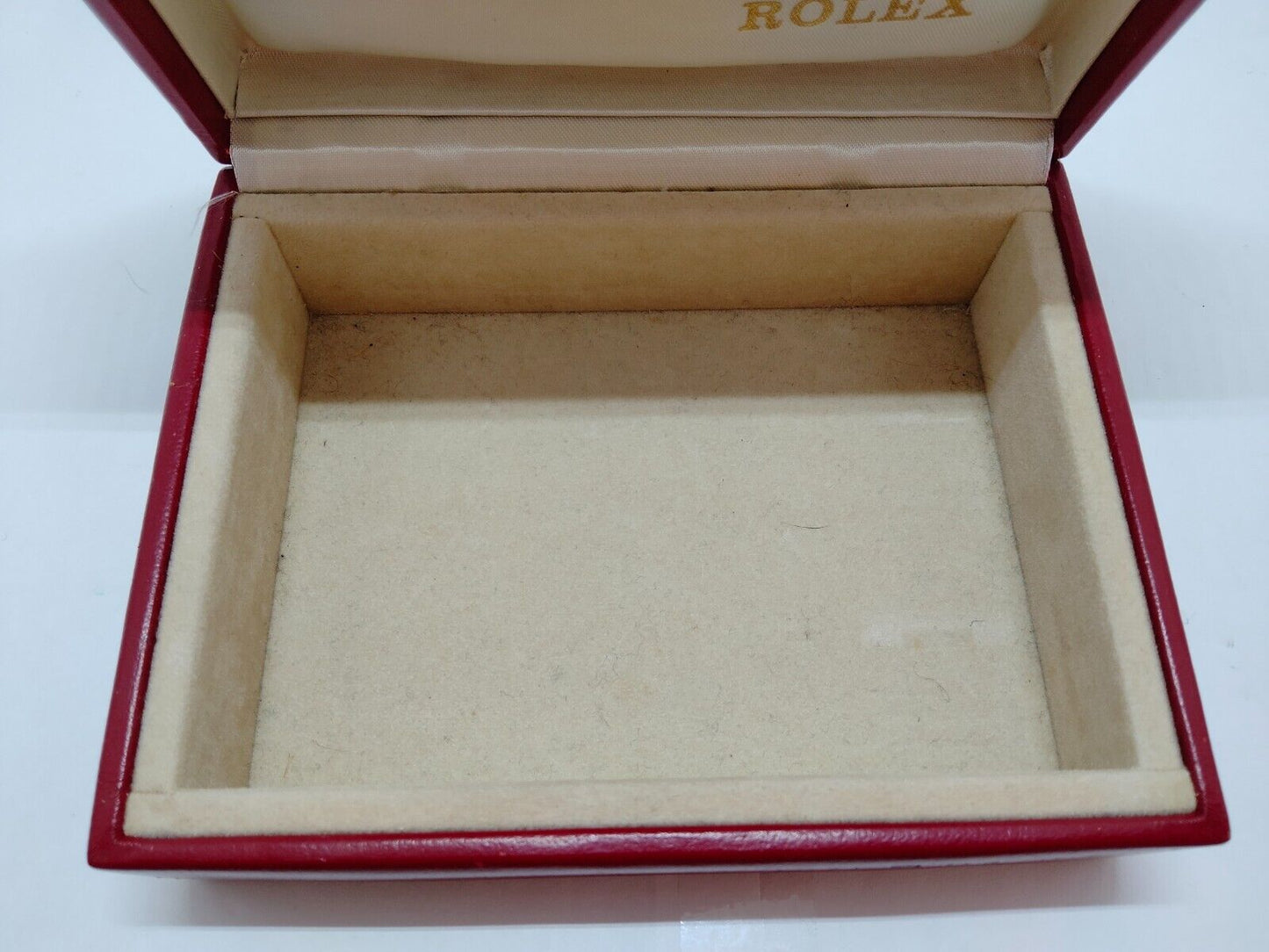 VINTAGE GENUINE ROLEX watch box case no inner cushion 14.00.02 red 1120011y5S