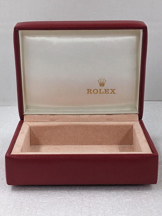 VINTAGE GENUINE ROLEX Red wood  watch box case 14.00.71 no inner 231112002y2S