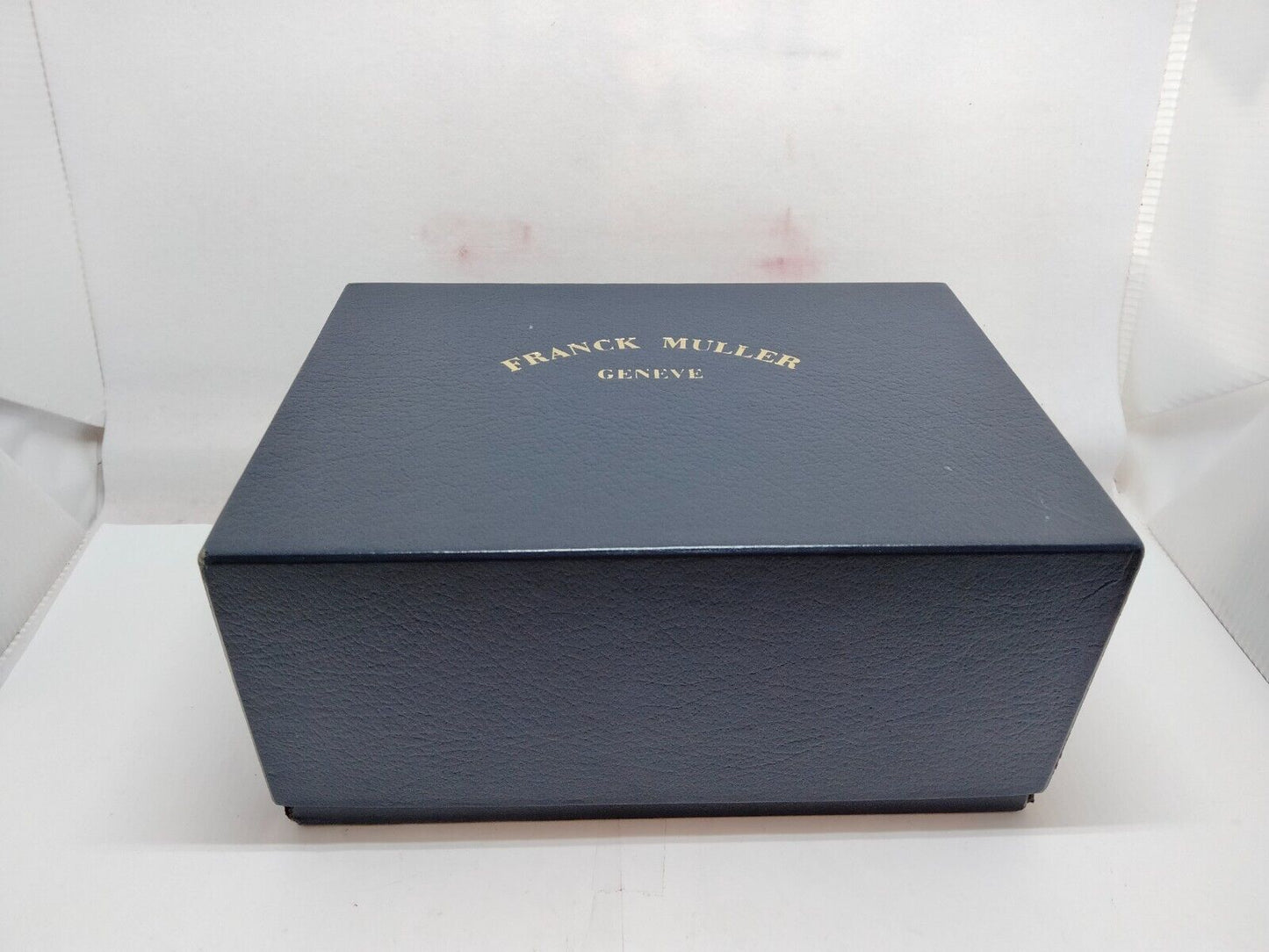 VINTAGE GENUINE Franck Muller watch box case brown wood leather 1026001eS