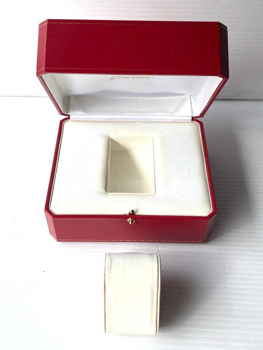 VINTAGE GENUINE Cartier Red COWA watch box case booklet wood white 231114001yS