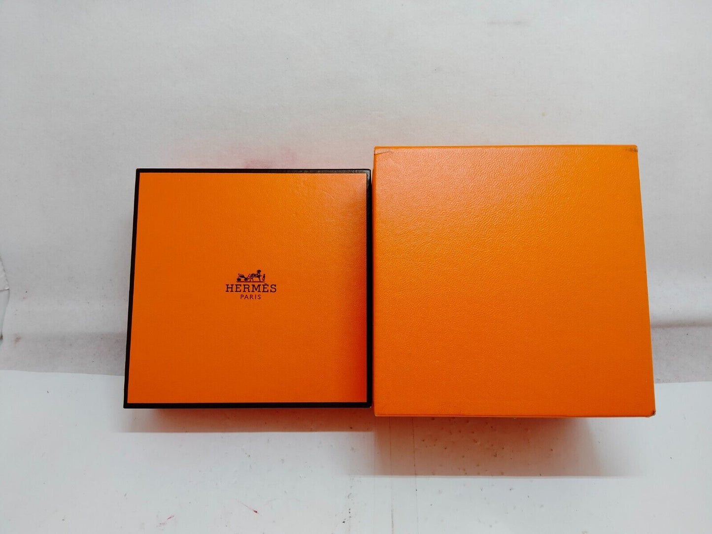 VINTAGE GENUINE HERMES watch box case wood leather orange 230803005y1S