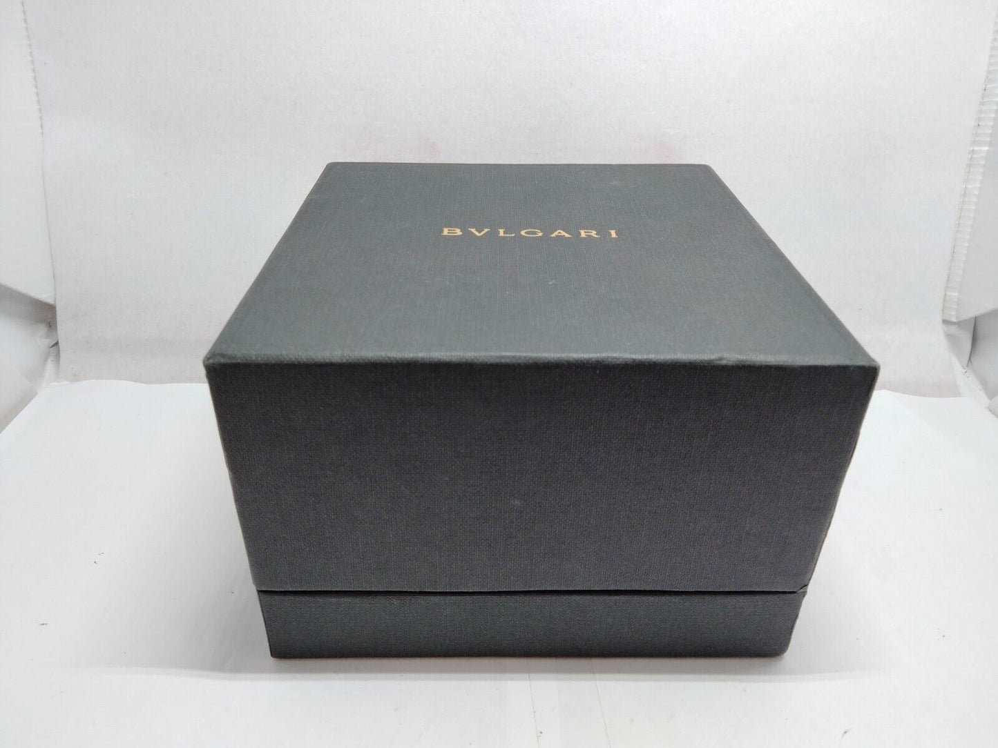 VINTAGE GENUINE BVLGARI watch box case Black wood leather 230605003y2S