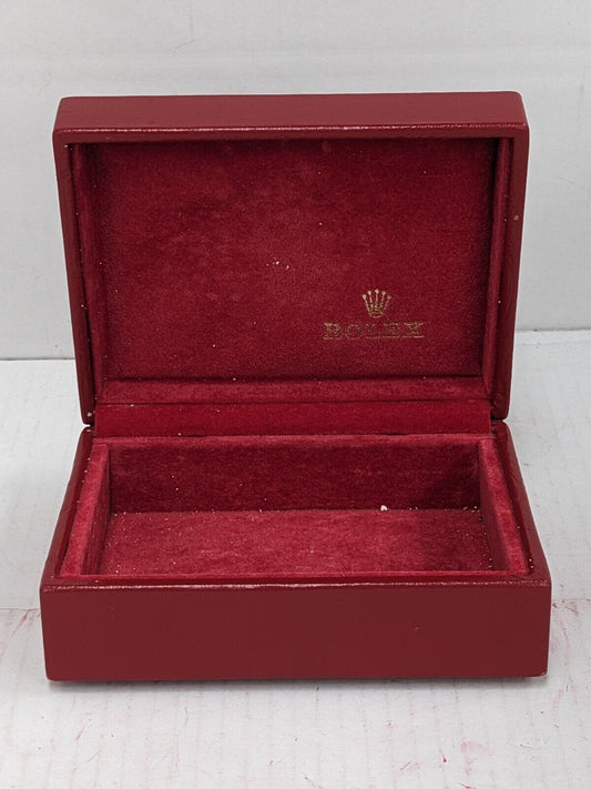 VINTAGE GENUINE ROLEX Red watch box case 14.00.02 no inner wood 231008012yS