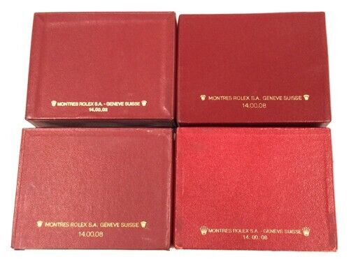 VINTAGE GENUINE ROLEX watch box case 14.00.08 Red wood no inner 231125004y1S