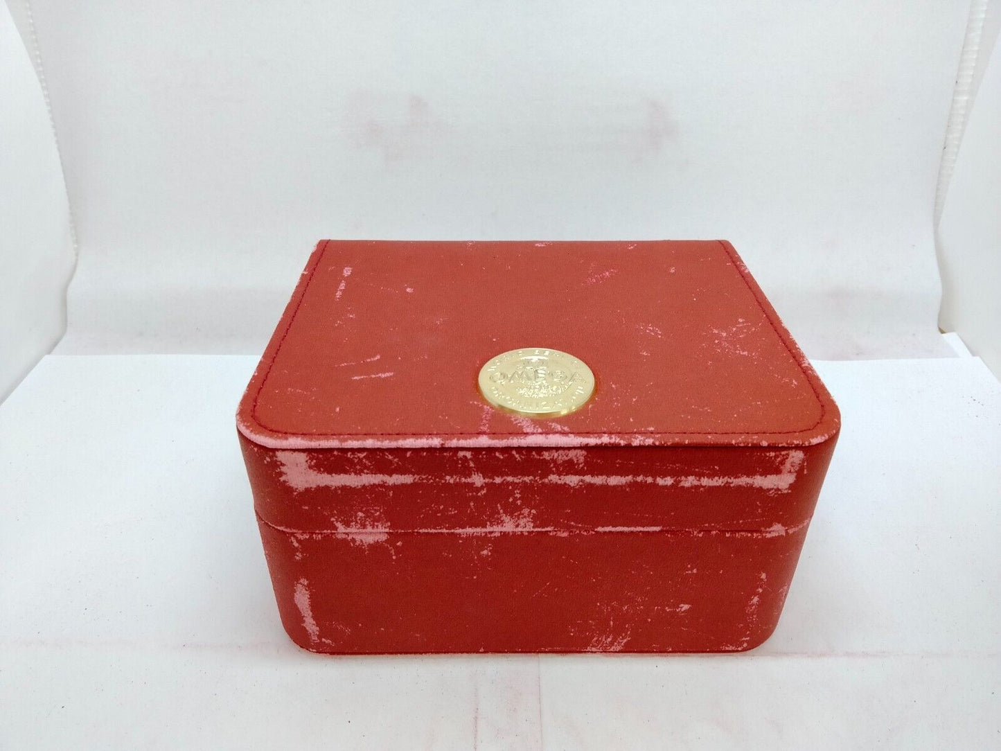 VINTAGE GENUINE OMEGA Speedmaster Seamaster Watch Red Box Case leather 0915010yS