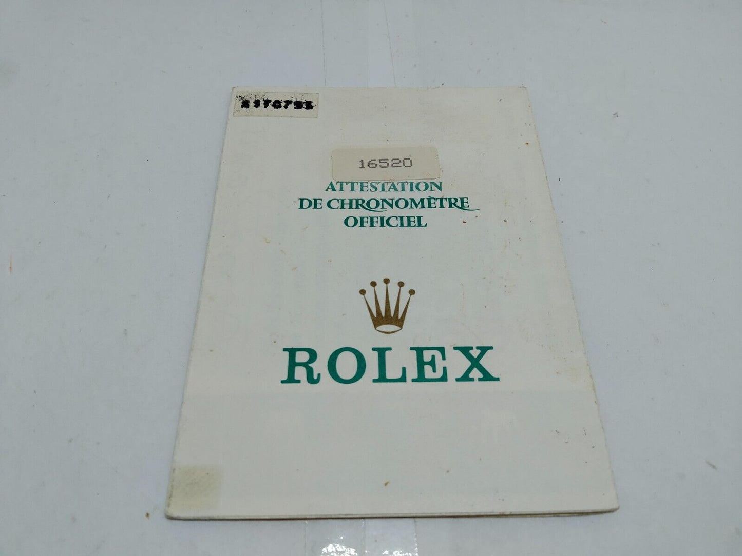 VINTAGE GENUINE ROLEX 16520 Daytona Watch Paper 1992 X 100 230603002d5S