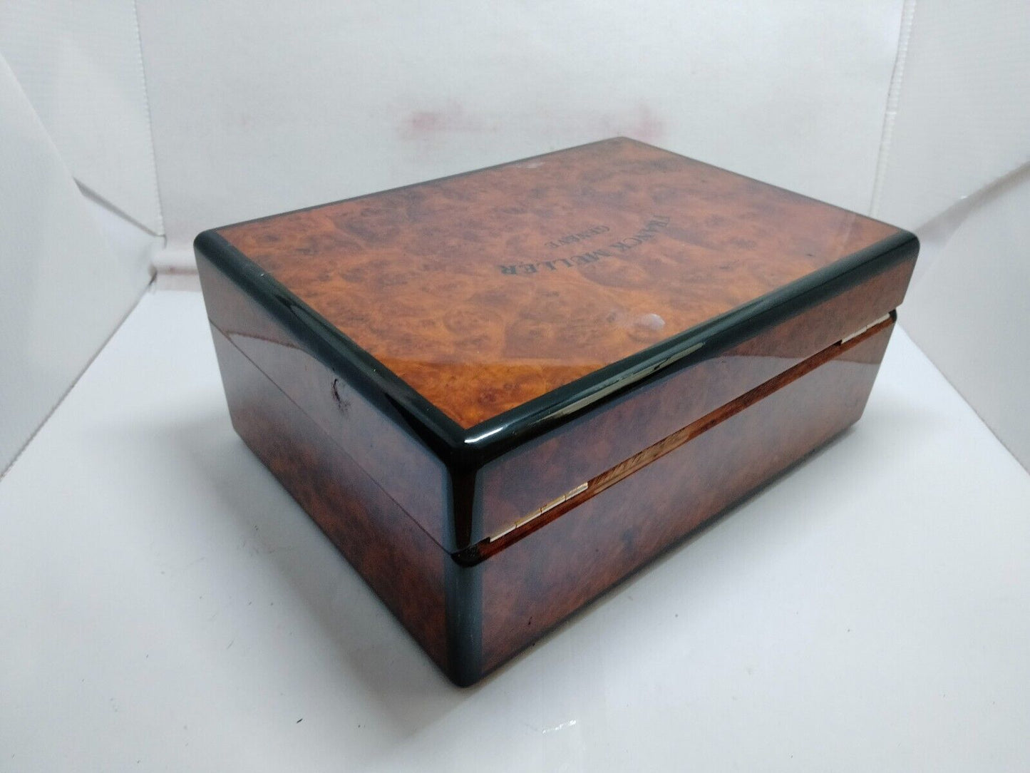 VINTAGE GENUINE FRANCK MULLER Brown watch box case wood leather 230729003y3S