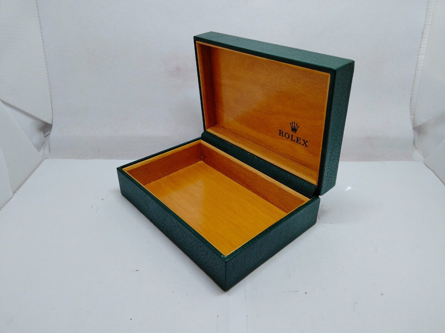 VINTAGE GENUINE ROLEX watch box case 68.00.55 Green no inner calendar 0129005y2S