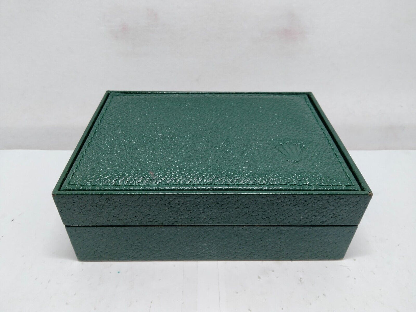 VINTAGE GENUINE ROLEX watch box case 68.00.55 Green wood no inner 0208001y3S