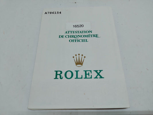 VINTAGE GENUINE ROLEX 16520 Daytona watch paper A 010 230603002d7S