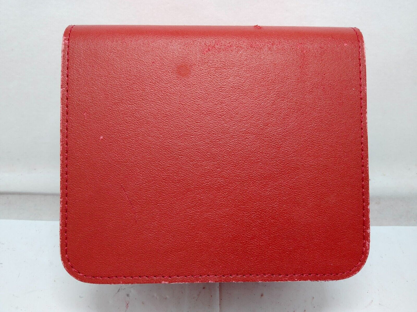 VINTAGE GENUINE OMEGA Seamaster Speedmaster watch box case red wood 230713002y2S