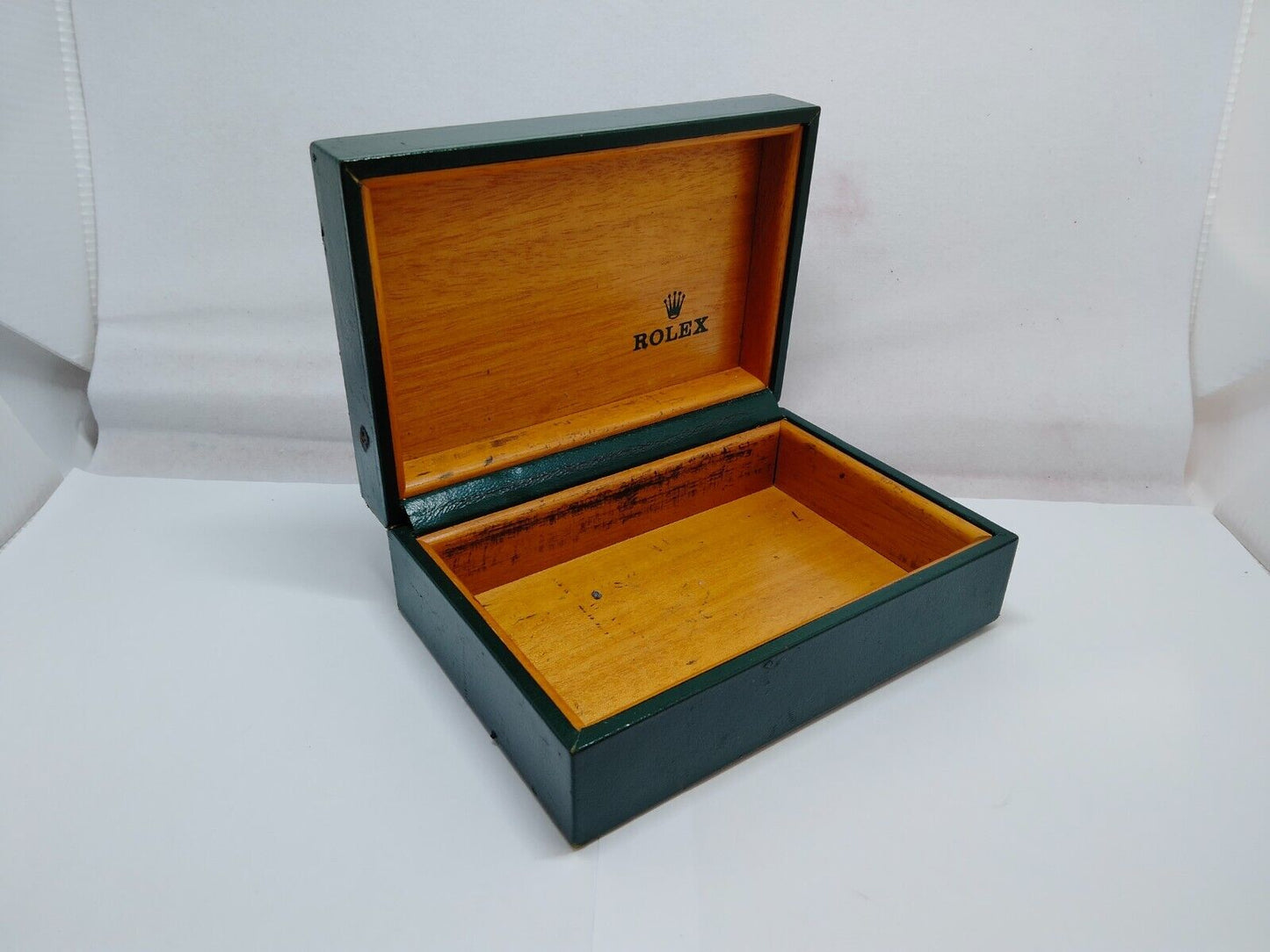 VINTAGE GENUINE ROLEX green watch box case 68.00.2 no inner cushion 1023003y1S