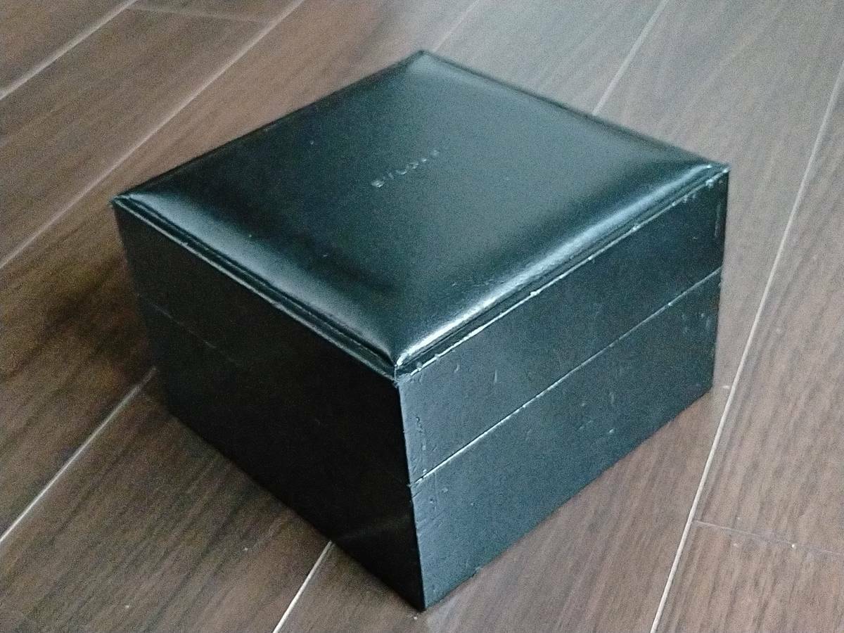 VINTAGE GENUINE BVLGARI watch box case booklet black leather 0516010y