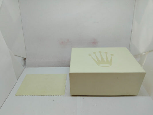 VINTAGE GENUINE ROLEX watch box case paper box case white 0201001e1S