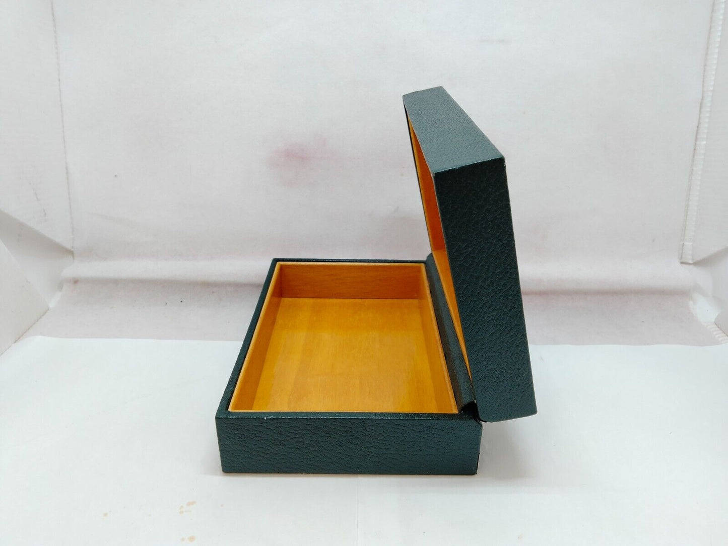 VINTAGE GENUINE ROLEX Green watch box case wood leather no inner 231213003y7S