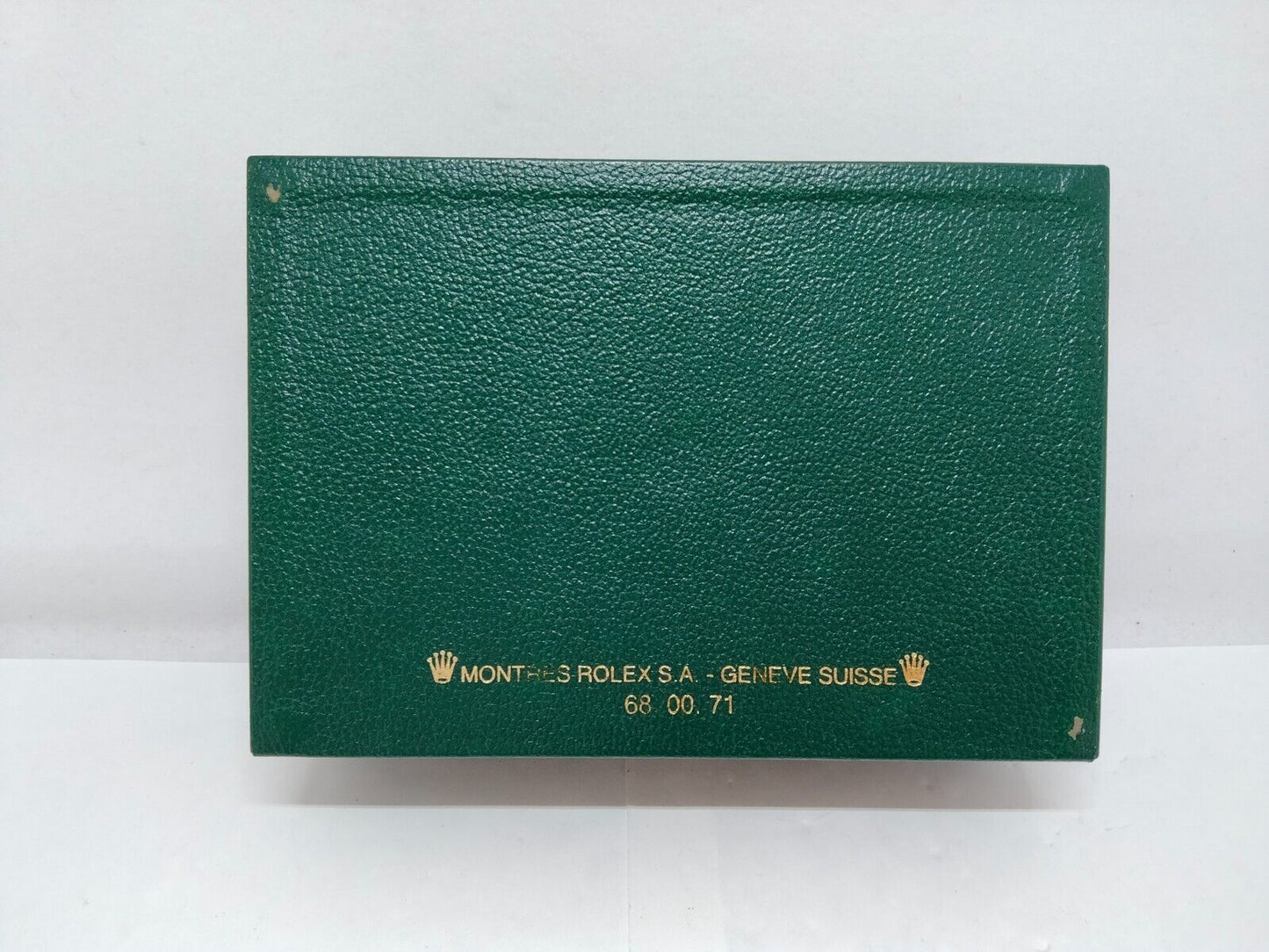 VINTAGE GENUINE ROLEX watch box case no inner cushion 68.00.71 Green 0619001y10S