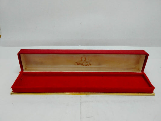 VINTAGE GENUINE OMEGA watch box case red 0713016yS