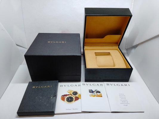 VINTAGE GENUINE BVLGARI watch box case booklet warranty guarantee 230902010yS