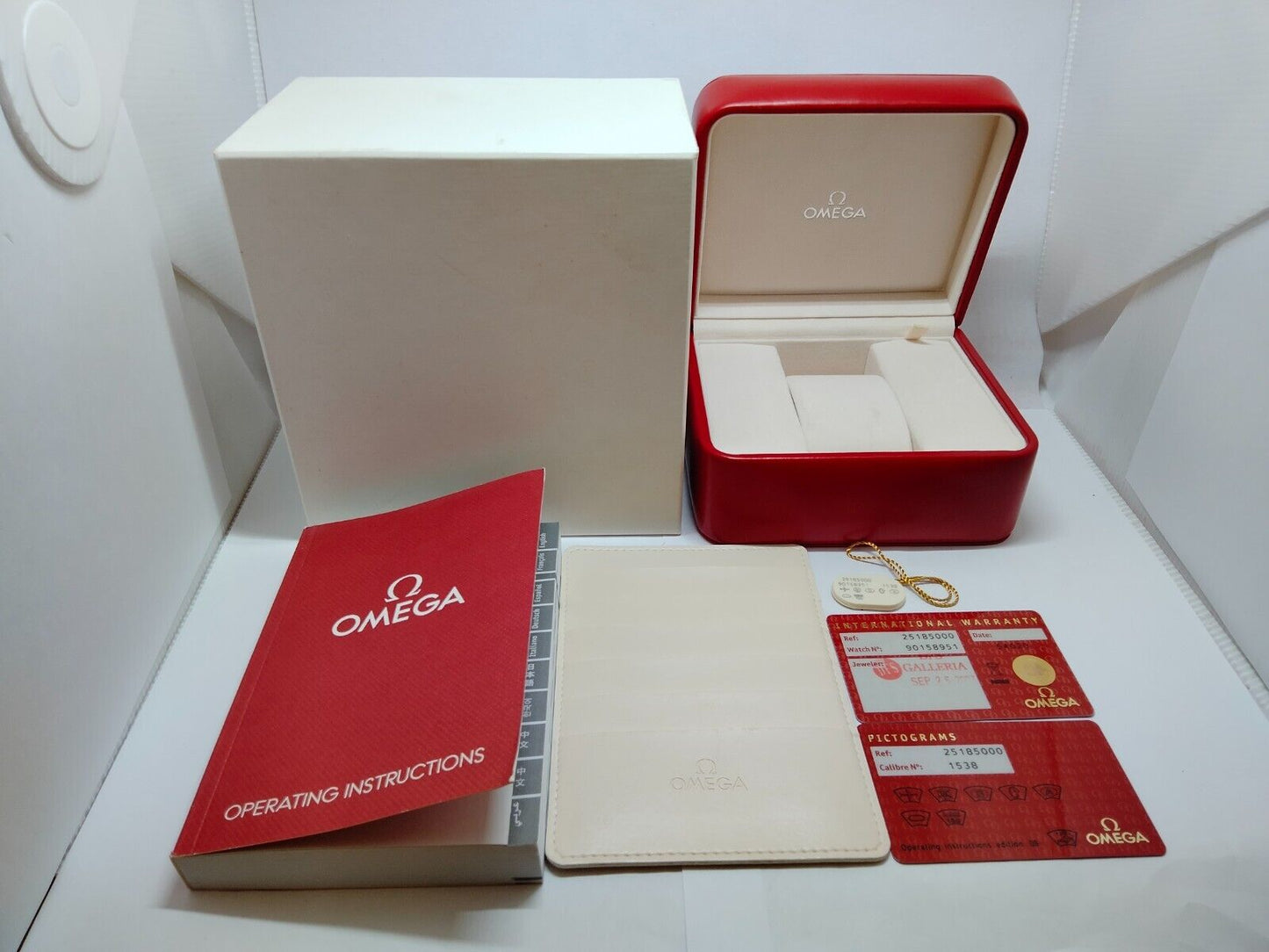 OMEGA Seamaster aqua terra watch box case warranty guarantee card 1013001pS