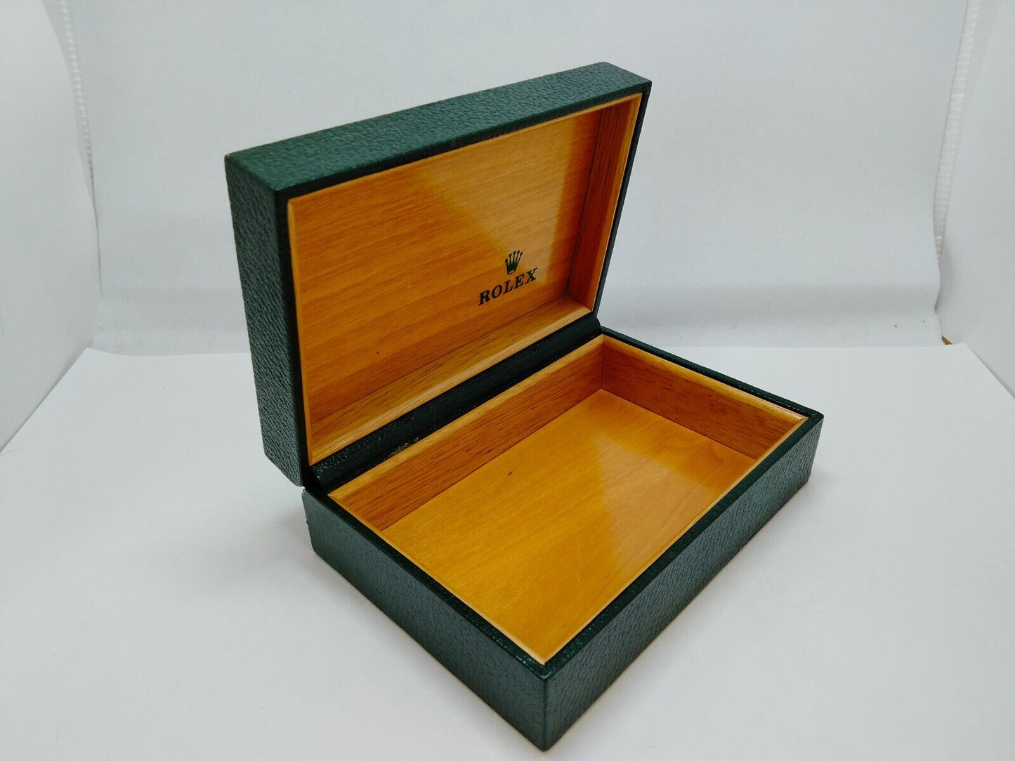 VINTAGE GENUINE ROLEX watch box case no inner cushion 68.00.55 Green 0611002yS