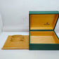 VINTAGE GENUINE ROLEX Green watch box case 64.00.01 wood leather 0914022y2S