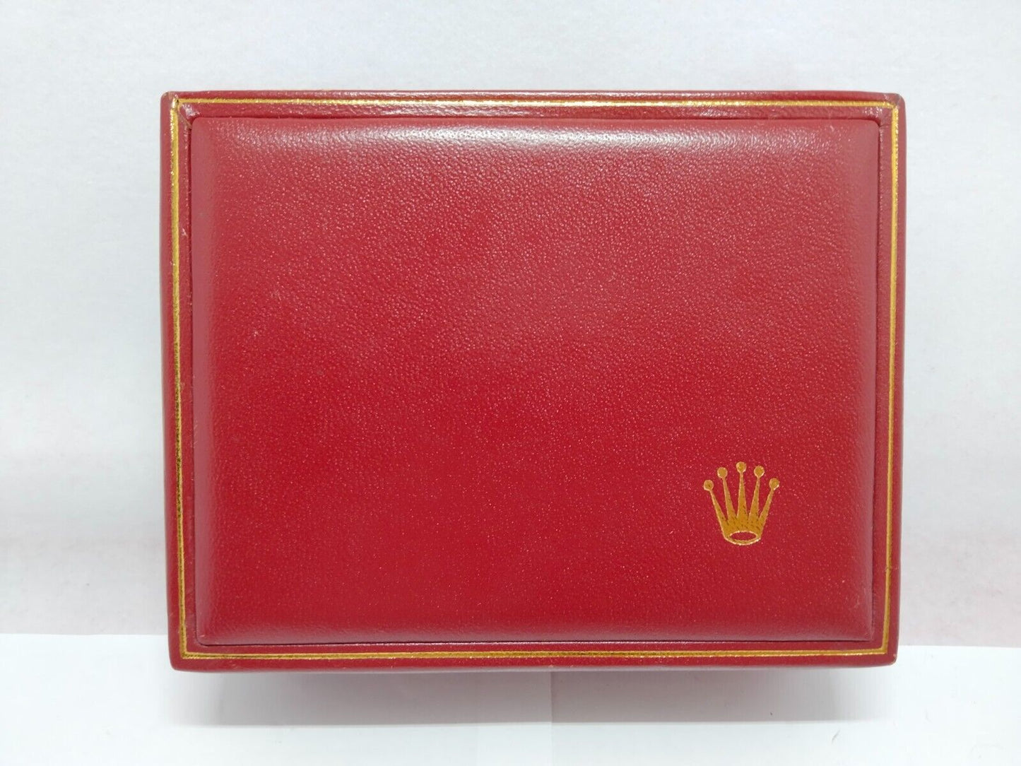 VINTAGE GENUINE ROLEX watch box case 14.00.08 red leather wood 1118001y4S