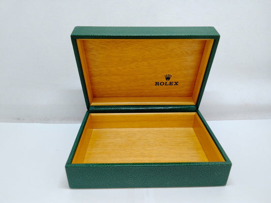 VINTAGE GENUINE ROLEX  Green watch box case wood no inner cushion 0811002m1S