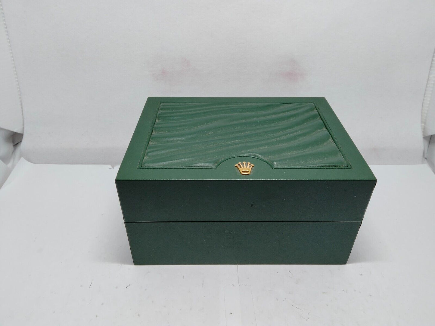 VINTAGE GENUINE ROLEX watch box case 30.00.02 pas de vague intérieure vert...