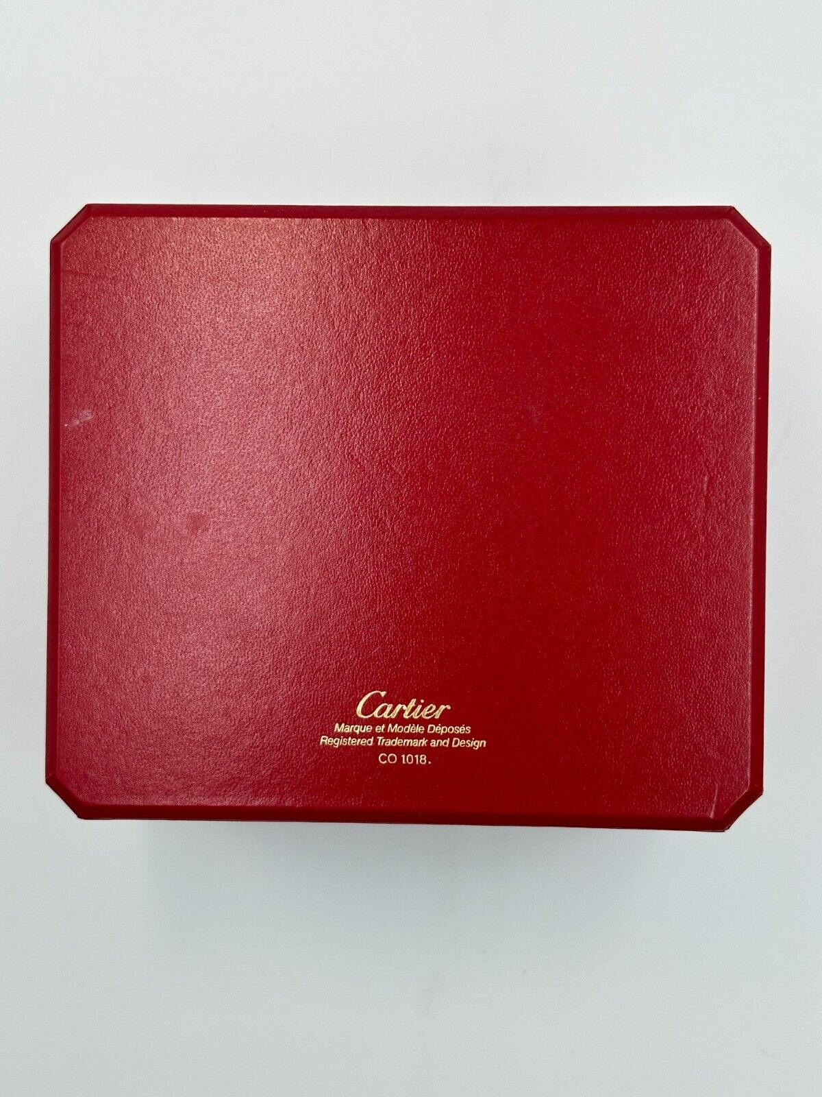 VINTAGE GENUINE CARTIER Red watch box case wood leather CO 1018 240128001yA