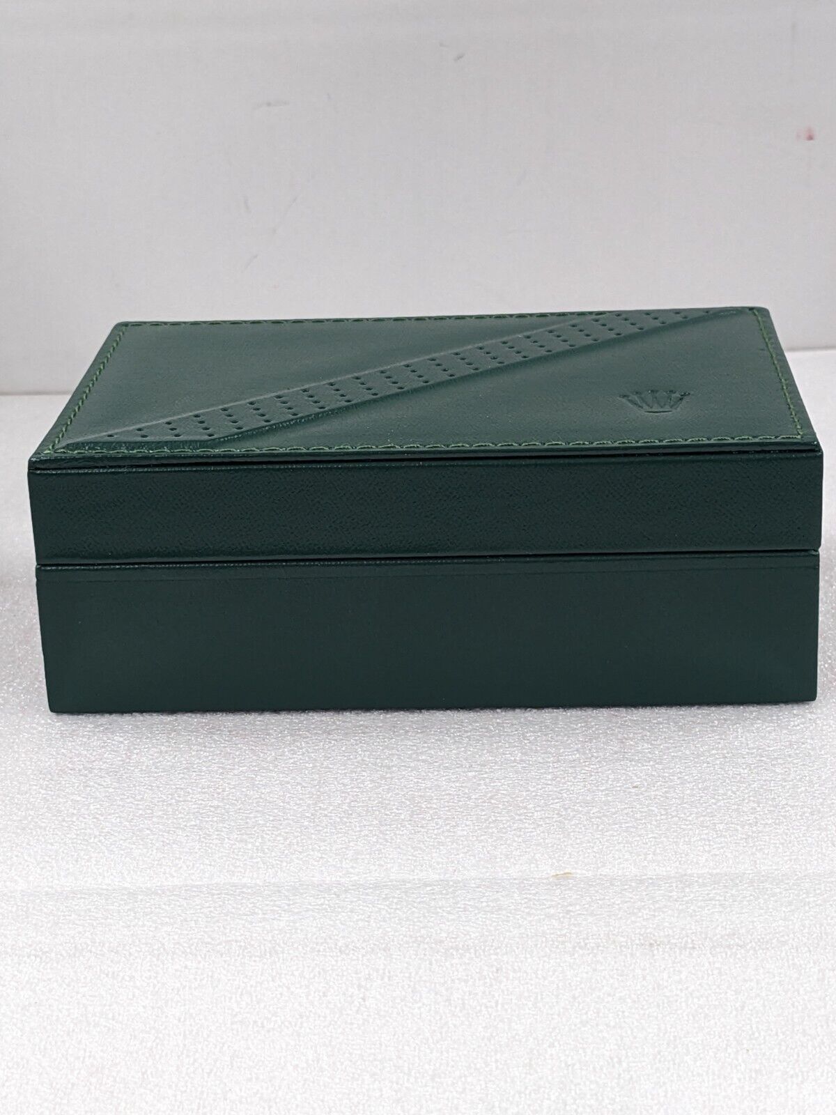 VINTAGE GENUINE ROLEX Green watch box case 68.00.06 leather wood 231109004y4S