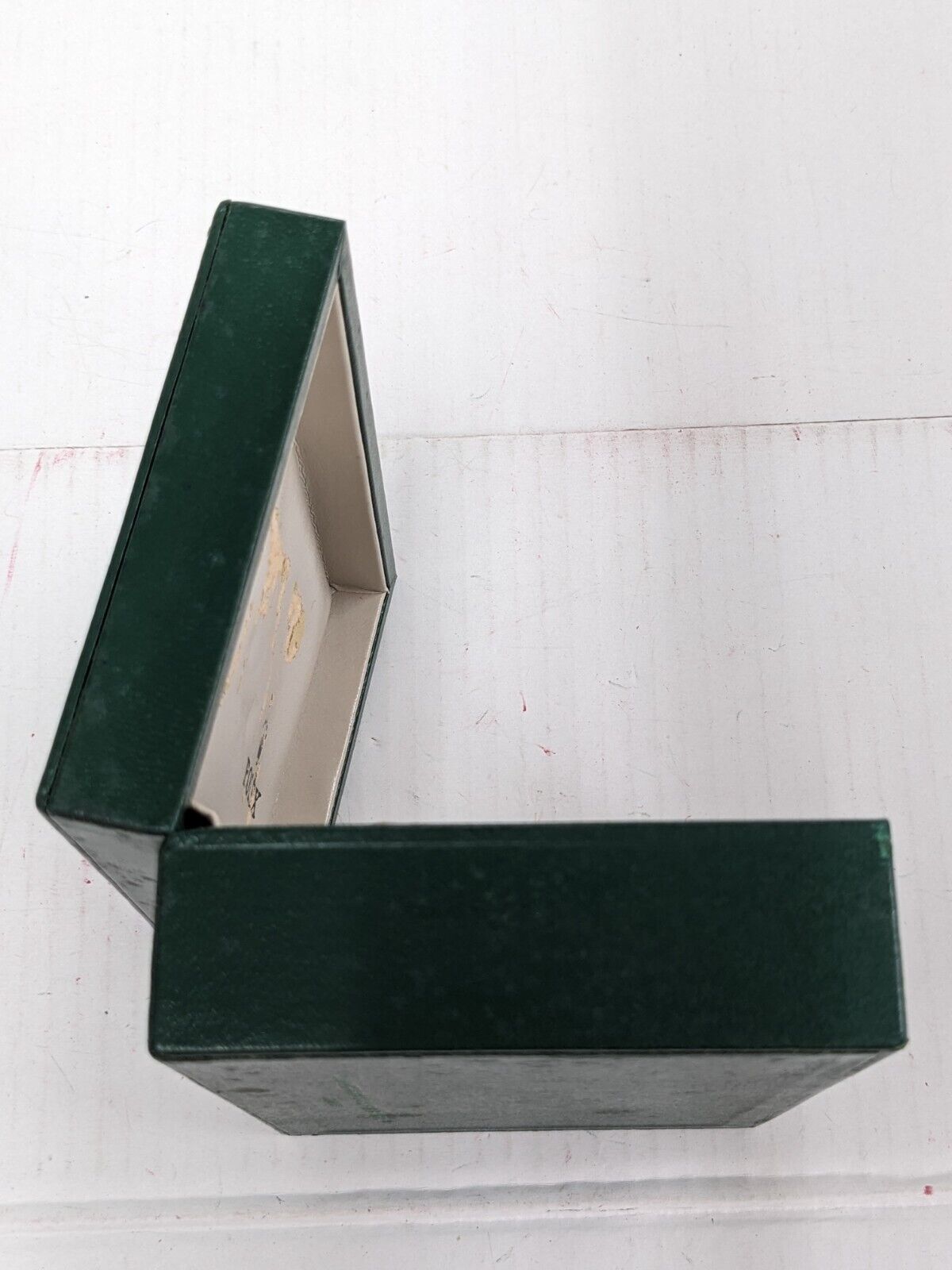 VINTAGE GENUINE ROLEX watch box case 68.00.06 green wood leather 230924012y