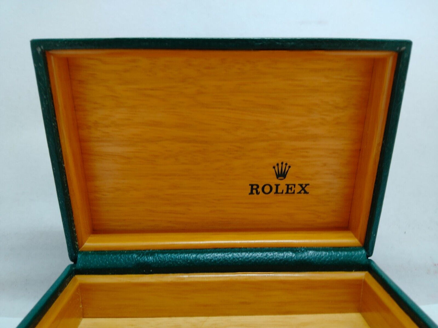 VINTAGE GENUINE ROLEX Green watch box case 68.00.71 no inner wood 230610001y2S