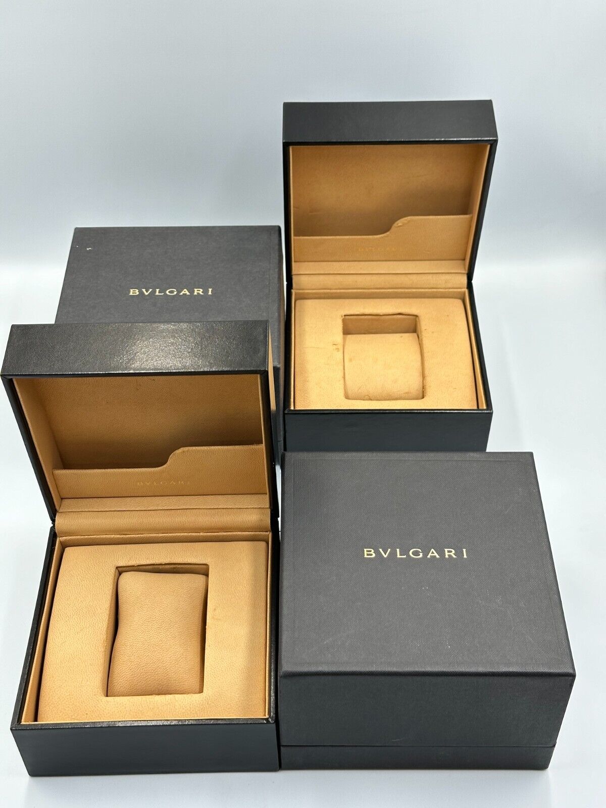 GENUINE BVLGARI Black watch box case warranty guarantee 4 set 240217002y1A