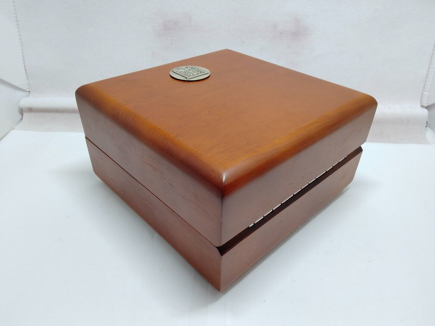 VINTAGE GENUINE ZENITH Brown wood watch box case booklet leather 230716019y1S