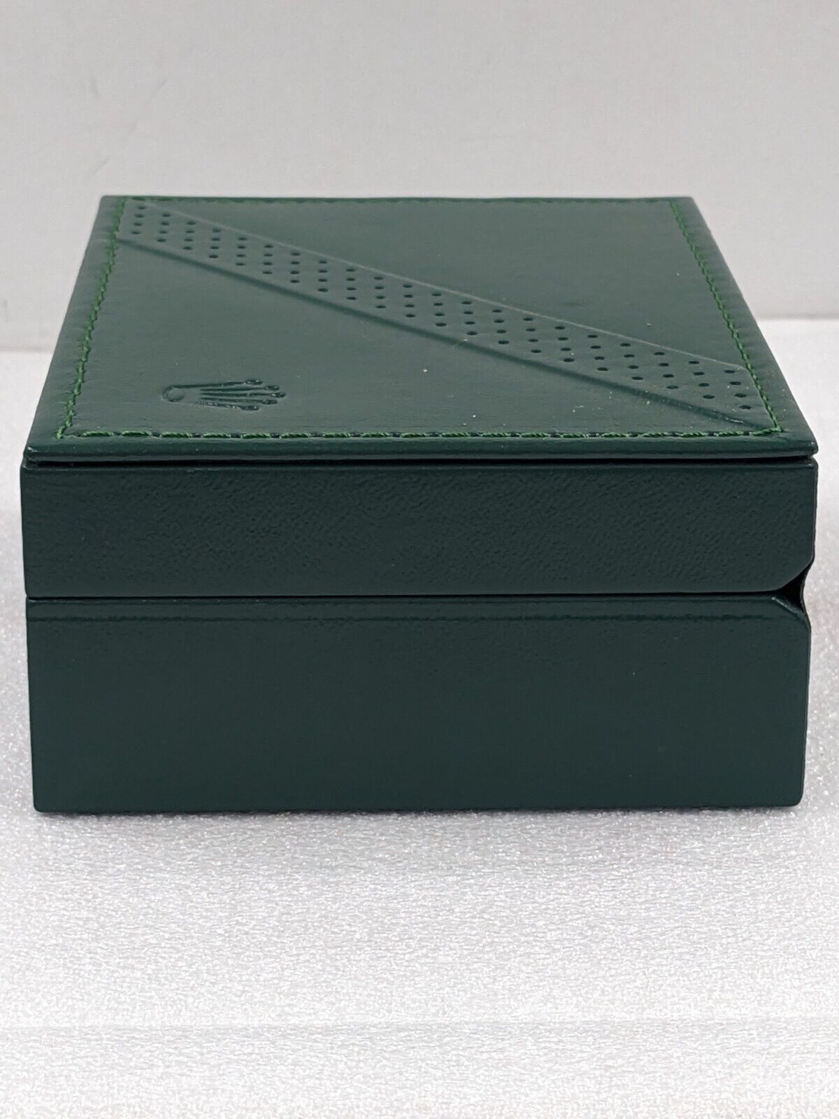 VINTAGE GENUINE ROLEX Green watch box case 68.00.2 leather wood 231109004y3S