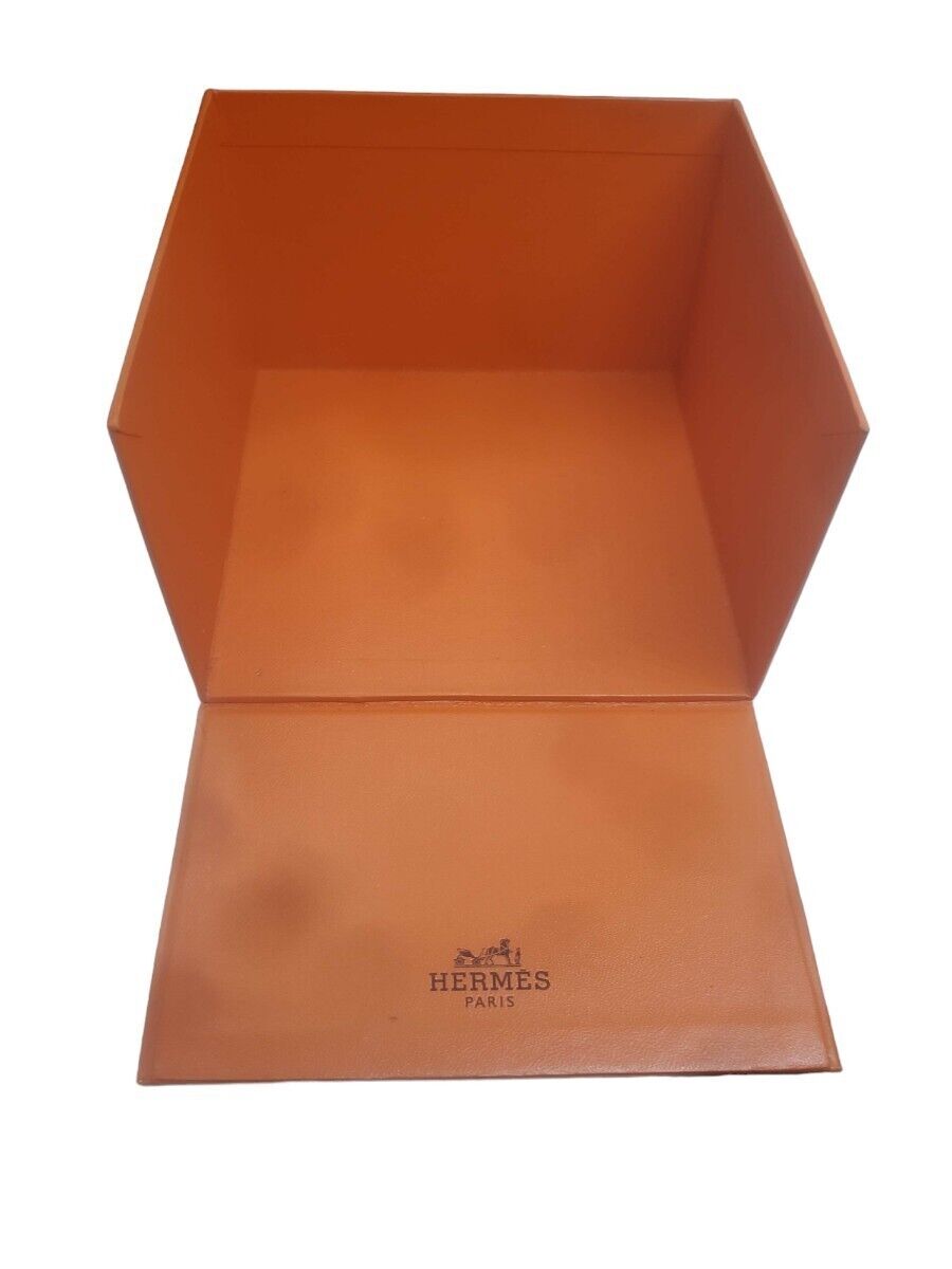 VINTAGE GENUINE HERMES watch box case Orange wood leather 231116002yS