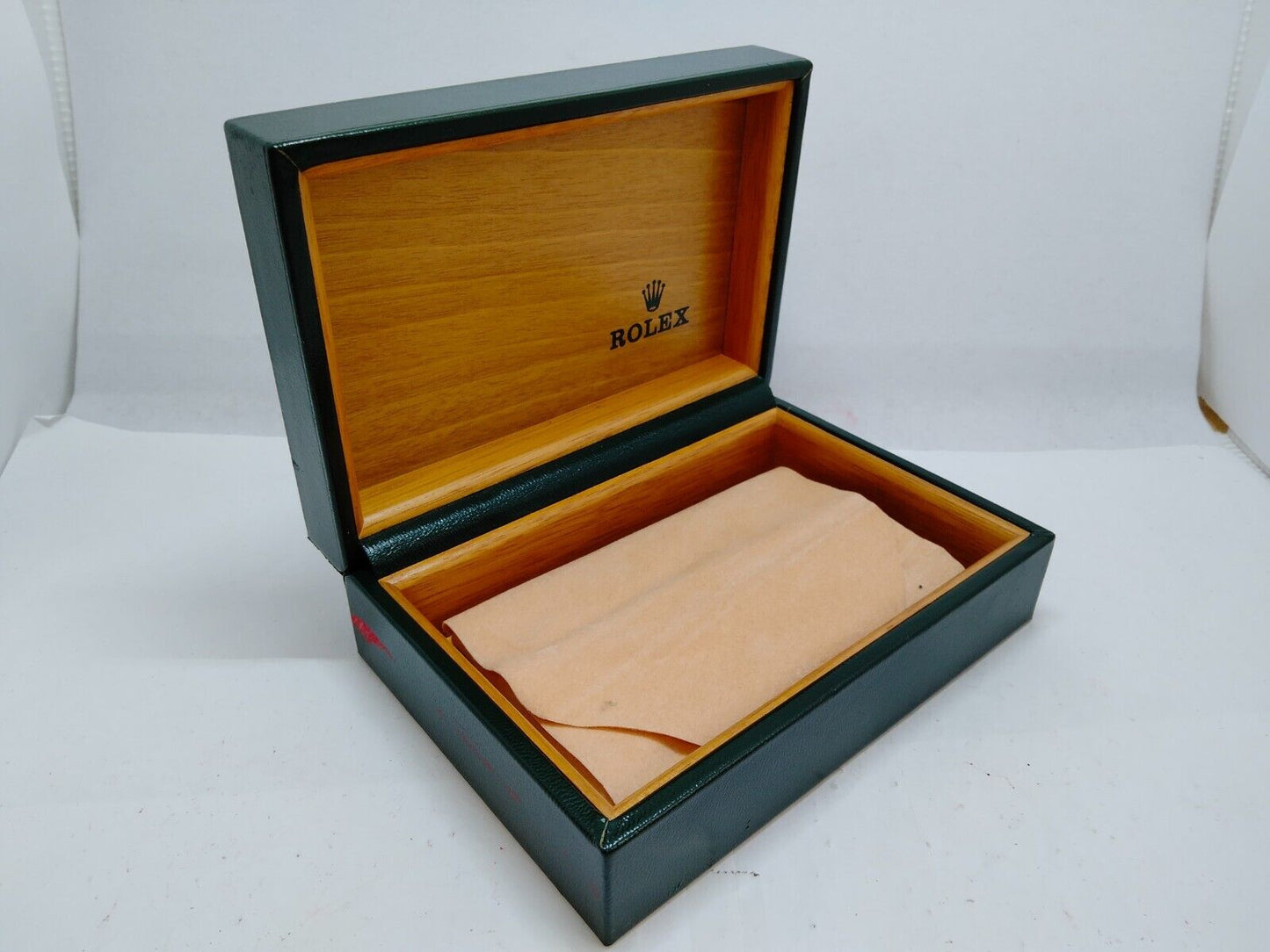 GENUINE ROLEX watch box case 68.00.2 wood leather no inner cushion 0713002y5S