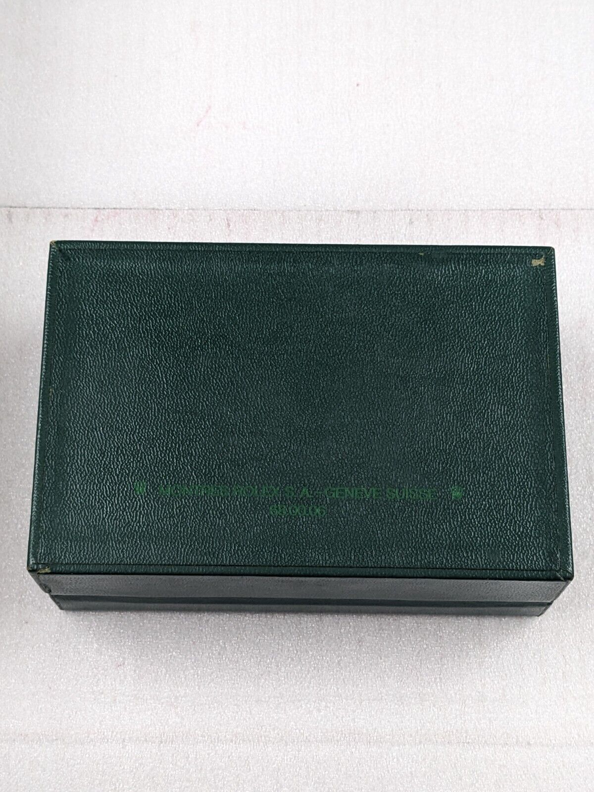 VINTAGE GENUINE ROLEX Green watch box case 68.00.06 leather wood 231109004y2S