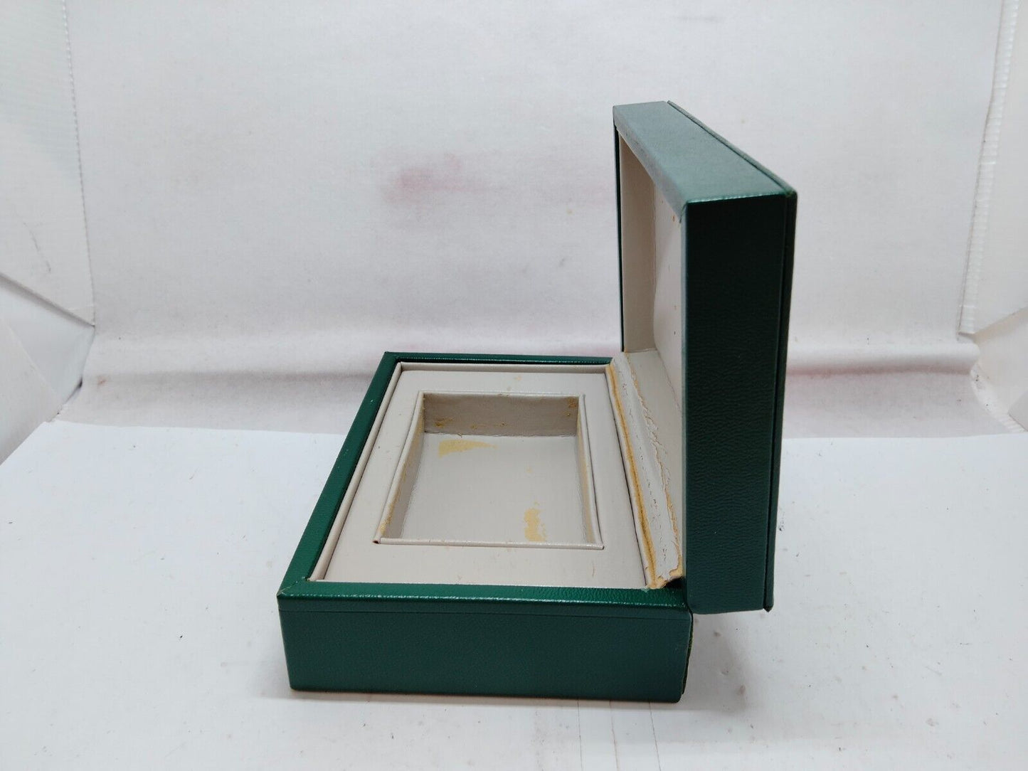 VINTAGE GENUINE ROLEX watch box case 68.00.06 wood leather green 230819002y3S