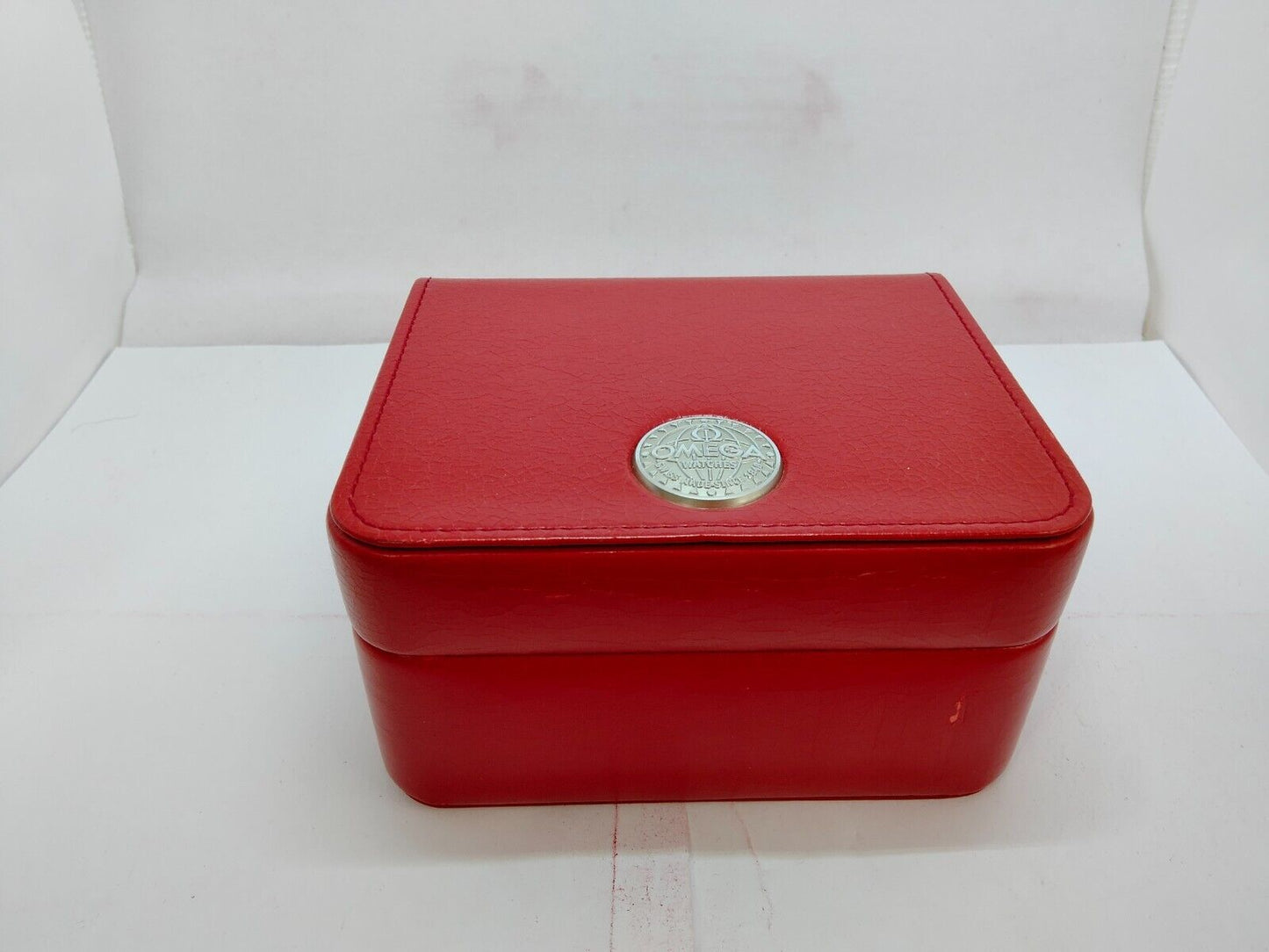 GENUINE OMEGA Speedmaster Seamaster Red watch box case booklet  Link  0914001yS