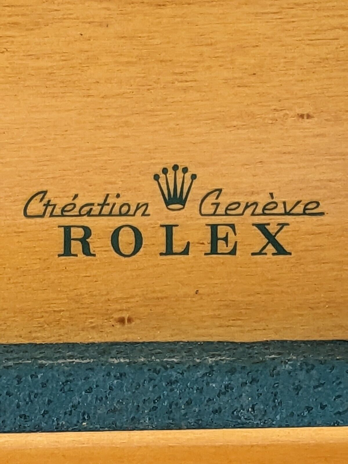 VINTAGE GENUINE ROLEX Green watch box case no inner 68.00.3 wood 231112002y1S