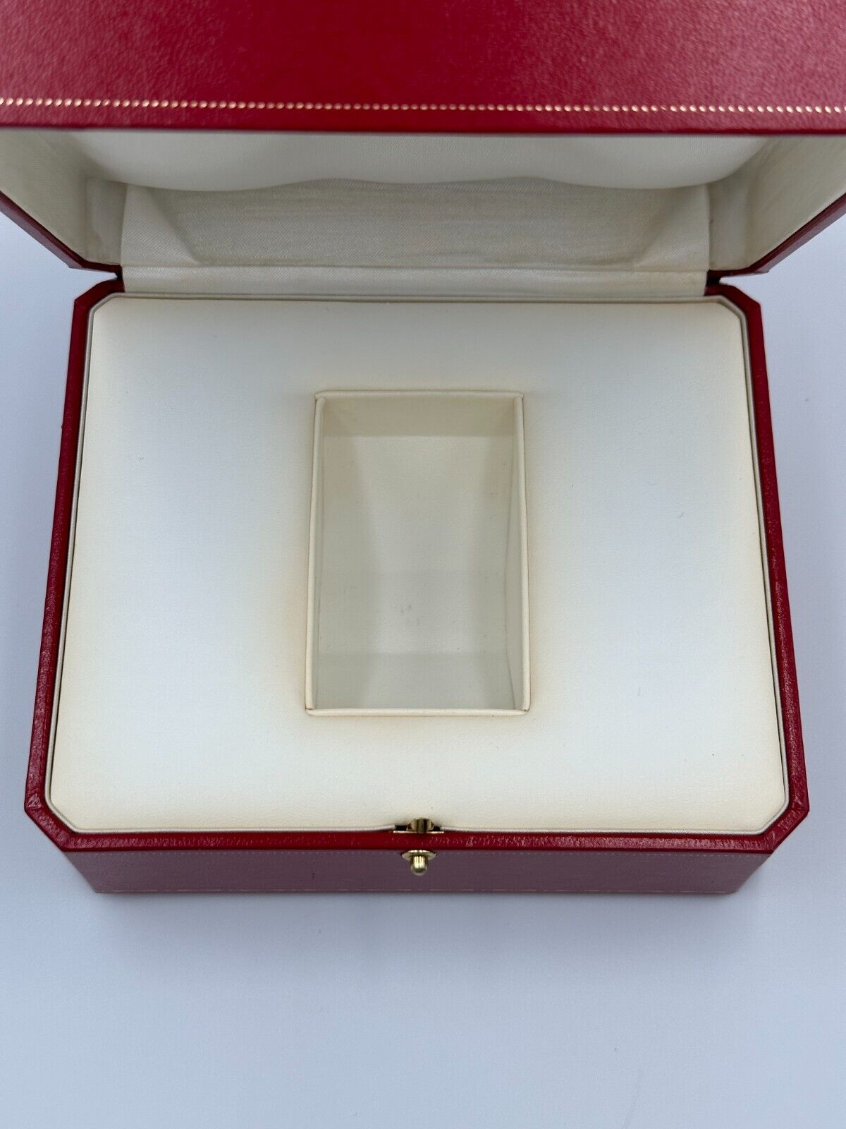 VINTAGE GENUINE Cartier Red watch box case wood leather white 240127001yA