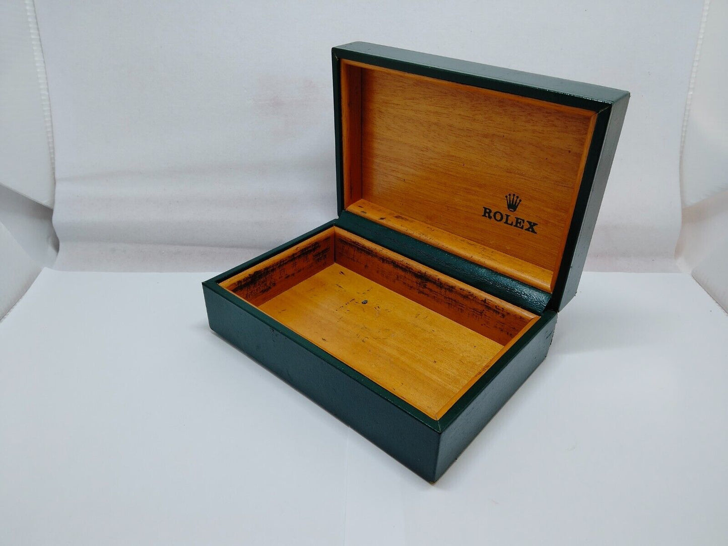 VINTAGE GENUINE ROLEX green watch box case 68.00.2 no inner cushion 1023003y1S