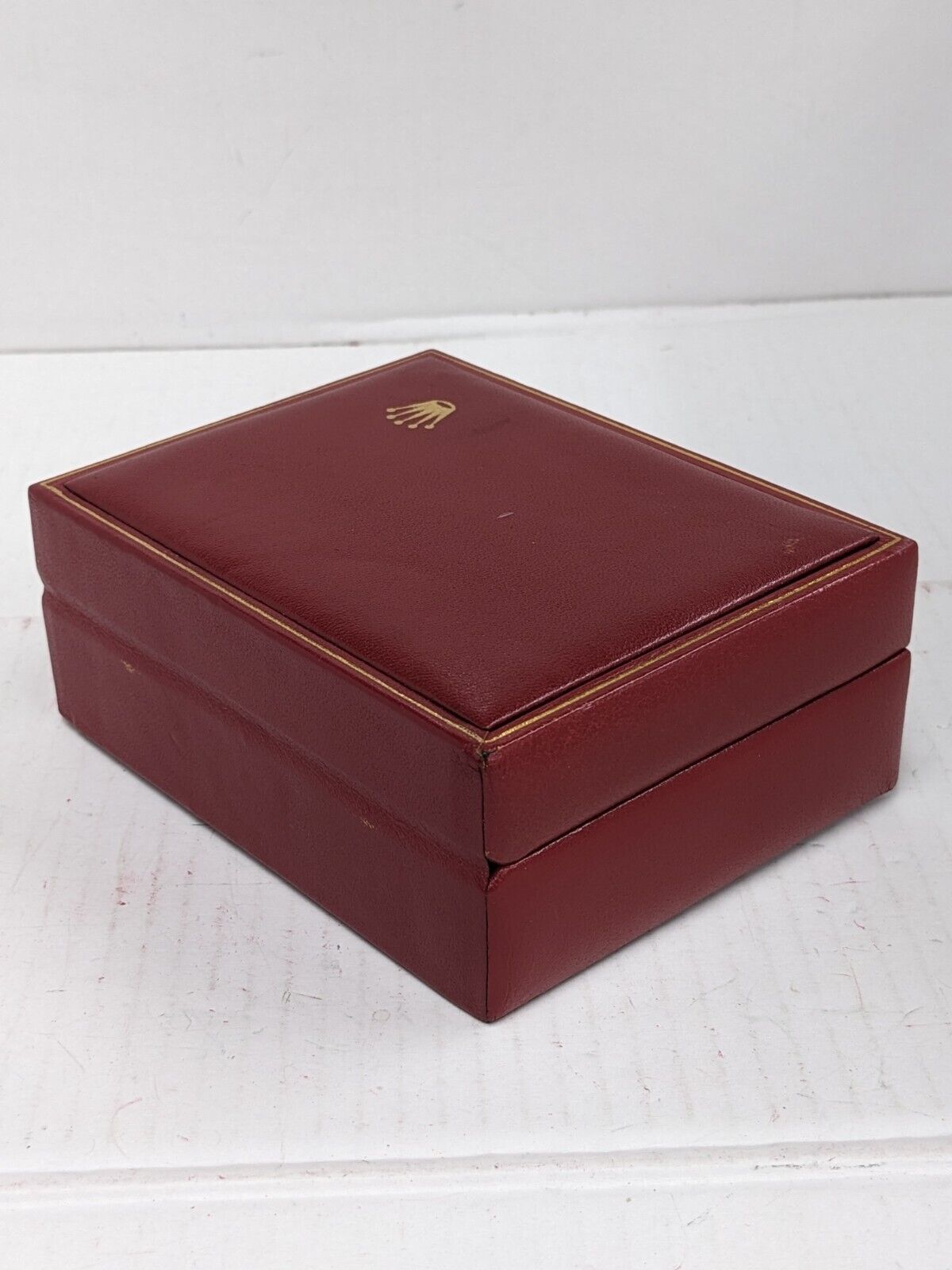 VINTAGE GENUINE ROLEX Red watch box case 14.00.08 no inner 230924012y10S