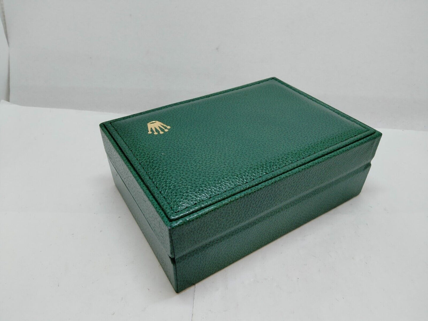 VINTAGE GENUINE ROLEX watch box case 68.00.08 green wood leather 0706009y39S